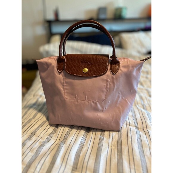 Longchamp Le Pliage Original Handbag Type S - Light Pink - Made in France - Picture 1 of 12